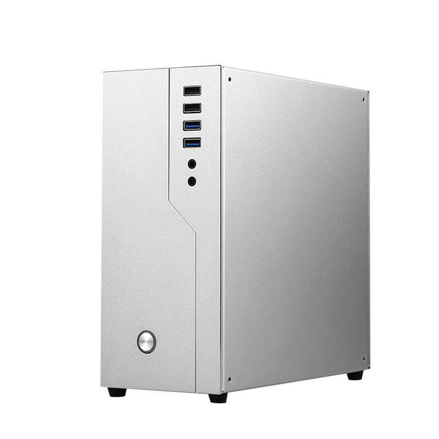 SR01 All-Aluminum Mini-ITX Mini Case Soft Router 47L Horizontal Layout Computer Graphics Card