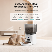 Distributeur automatique intelligent pour animaux de compagnie 4L, contrôle par application, alimentation à distance, enregistrement vocal 10s, distribution quantitative programmée pour chats et chiens