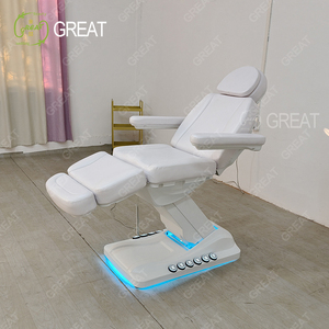 Luxuriöse Moderne Weiße Saloneinrichtung, Elektrische 4-Motorige Kosmetikliege mit Spa- und Wimpernfunktion, Gesichts- und Massageliege - Product Image 4