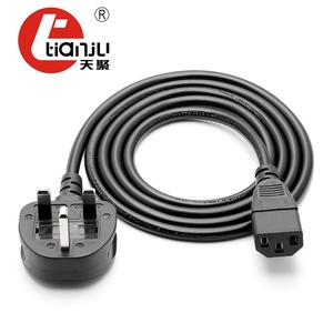 Reino Unido estándar tipo G enchufe IEC C13 3pin Cable de alimentación AC Cable de alimentación conector para <span class=keywords><strong>Monitor</strong></span> conector eléctrico Cable para el hogar - Product Image 3