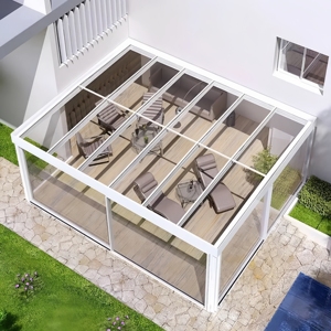 <span class=keywords><strong>Solarium</strong></span> extérieur autoportant à toit rétractable, design moderne, verre feuilleté, écoénergétique, alimenté par l'énergie solaire, pour véranda de villa - Product Image 4