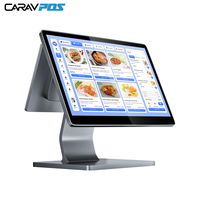 Sistema POS todo en uno de Factory Outlet, terminal POS de 15.6 pulgadas, sin ventilador, con Windows 10/11 y Android, para restaurantes.