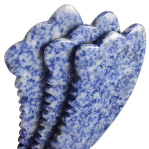 En gros bleu outil de massage jade gua sha grattage pour les soins de la peau - Product Image 5