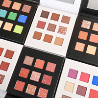 Palette d'ombres à paupières de maquillage personnalisées de haute qualité, étanche, longue durée, finition lumineuse, en poudre pour les yeux, vente en gros OEM