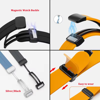 Accesorios para reloj inteligente, correa de silicona transpirable de liberación rápida universal, 20mm, 22mm, resistente al agua, suave para
