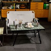 Table pliante légère en métal pour randonnée, barbecue, plage, camping, sac à dos, AC2, petite table d'extérieur en aluminium, robuste