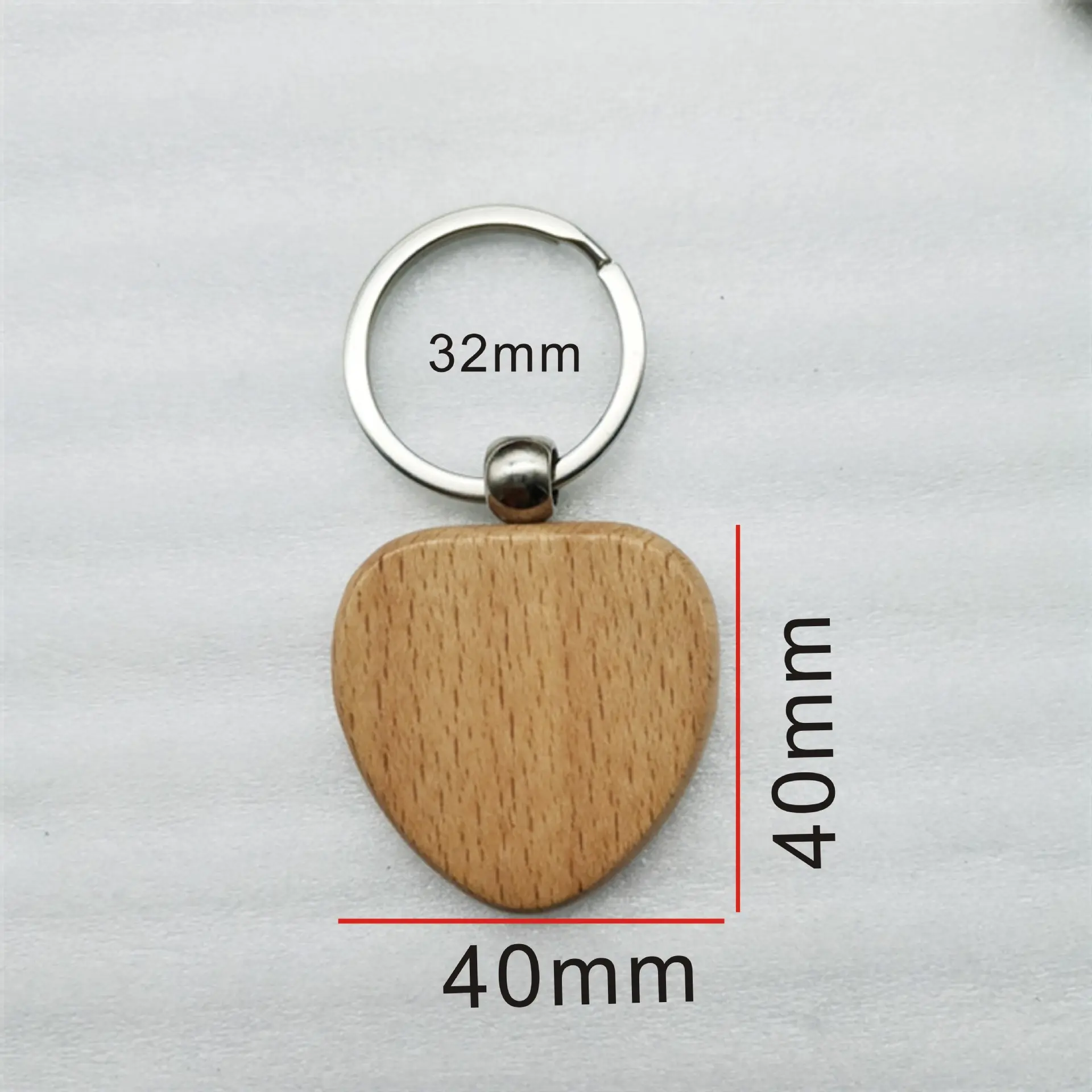 Gỗ gỗ Keychain cho khắc laser vòng/trái tim/Vuông/hình dạng hình chữ nhật tùy chỉnh in logo gỗ Keychain trống DIY artcrafts