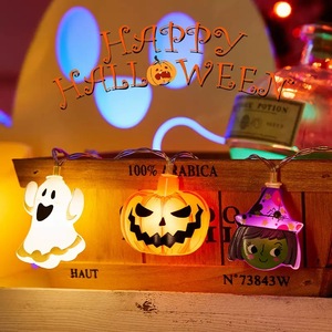 Halloween <b>String</b> <b>Lights</b> Ghost Pumpkin Witch LED Fairy <b>Light</b> Battery Powered Indoor Decorative Lighting 2300K Warm White - Product Image 1