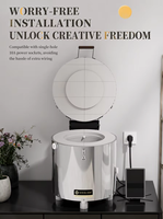 Four à poterie pour usage domestique, four céramique pour la cuisson de la poterie et de la terre cuite, mini-four avec contrôle de température programmable