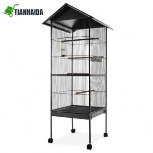 Top çatı metali yetiştiriciliği kuş kafesi papağan kafesi büyük kuş Aviary - Product Image 4