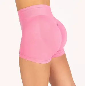 Custom Logo Women Gym Sports Wear Fitness Workout Seamless Scrunch Butt Lift Yoga Shorts