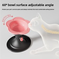 Gamelle en céramique pour chien, anti-renversement, anti-fuite, à large ouverture, avec support réglable en hauteur pour la protection de la colonne cervicale, portable, fabriquée en Chine