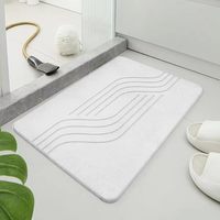 Tapis de bain gravé de luxe Morden en terre de diatomées absorbant l'eau rapidement et séchant rapidement tapis de salle de bain