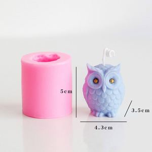 Night Owl Shape Custom Luxury Silicone Silicon Body Birthday Resin Candle Mold for 3D Cake Tools and Wax Jar Making - Product Image 5