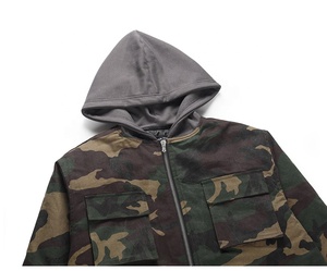 OEM Private Label <strong>Men</strong> Custom Stock Dropshipping <strong>Camo</strong> <strong>Jacket</strong> With Hood - Product Image 6
