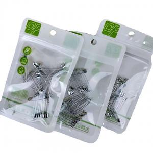 Alfileres de seguridad en bolsa, alfileres de seguridad metálicos, clips, alfileres de seguridad curvos plateados, un yuan por unidad, fuente de venta al por mayor. - Product Image 2