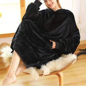 Bata de dormir de franela de doble cara para hombre y mujer, a prueba de frío, tipo jersey, cálida y a prueba de frío para exteriores, pijama de moda - Product Image 3