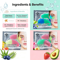 Plester Gel Mata Private Label Pearl Glow Pelembap Kolagen Kristal Masker Mata Penghilang Kerutan Mata