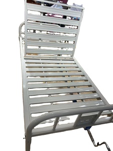 Горячая распродажа, Современная дешевая ручная кровать для ухода за пациентом, однофункциональная Больничная стальная кровать, железная медицинская кровать - Product Image 2