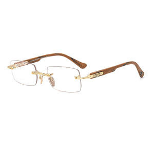 חדש וינטג אולטרה בהיר משקפיים שטוחים מסגרת מחורר עורב עורב עיצוב אופנה לכל-התאמה לגברים נשים - Product Image 4