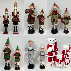 Elfe de Noël animé <span class=keywords><strong>en</strong></span> plastique de 110 cm avec musique et tambour, statues d'elfes de Noël pour intérieur, décoration de Noël pour la maison, le <span class=keywords><strong>magasin</strong></span>, le centre commercial - Product Image 4