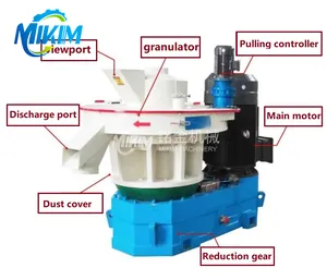 MIKIM Máquina de pelotização de madeira de alta qualidade recém-projetada tipo mais recente de alta produção 2t/h preço da máquina de pelotização de madeira