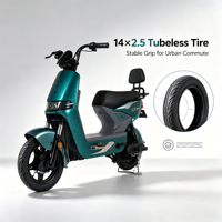Scooter électrique de ville à 2 roues de 500 W, pneus à vide de 14 pouces, 3 vitesses, de haute qualité, directement de l'usine, à bas prix
