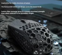 Souris de jeu sans fil Darmoshark M5AirCarbon Fiber 8K PAW3950 30K DPI souris Macro de jeu de doigt de petite main légère