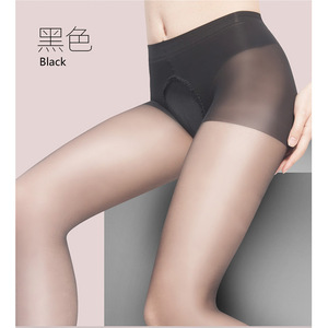 Pantimedias sexys de verano, con entrepierna abierta, diseño sin necesidad de quitarlas, medias largas y delgadas de color negro para combinar con uniformes. - Product Image 1