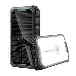 Batterie <span class=keywords><strong>solaire</strong></span> la plus vendue 20000mAh Li-Polymère Étanche Charge rapide avec affichage LED - Product Image 1