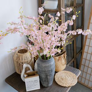 Orquídea Artificial Rosa de una Sola Rama para Decoración de Bodas Estilo INS Transfronterizo - Product Image 1