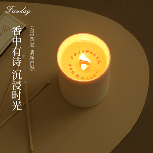Canderful Ceramic Scented Candle 180g Floral Plant Fragrance Minimalist Decorative Gift - Product Image 2