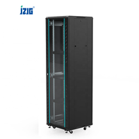 47U 600*800 Gabinete de computadora Fácil instalación Estante de servidor de red de acero de 19 pulgadas con puerta de vidrio para centro de datos
