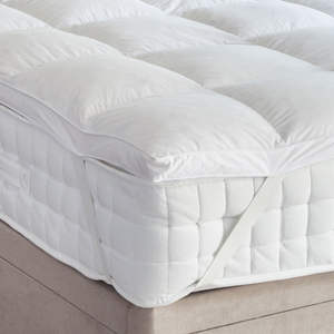 Protection en plumes d'oie rempli de duvet 2.5 à gousset surmatelas avec drap-housse - Product Image 4