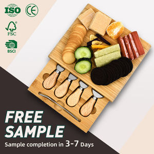 WDF fabbrica fornitura di formaggio bordo con coltelli salumi bordo Set di formaggio di bambù tavola Set all'ingrosso per la cucina. - Product Image 1