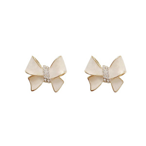 Orecchini a perno con fiocco da donna, design glitterato, per uso quotidiano, regalo per feste, accessori - Product Image 5
