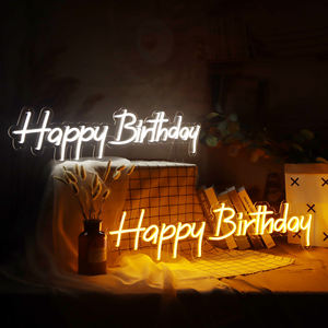 จัดส่งแบบหล่นป้ายนีออนสุขสันต์วันเกิดปี 2024 สําหรับตกแต่งงานปาร์ตี้ - Product Image 2