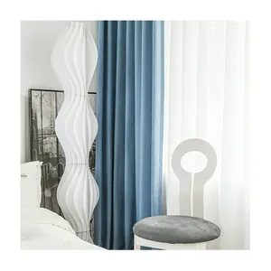 110"Inch 280cm Width Modern Living Room Linen Polyester Curtains Fabric Drapes For Decor