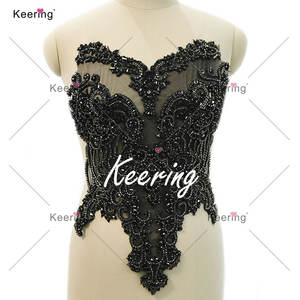 Abito da sposa Sexy da spiaggia corpetto trasparente con applicazioni di pizzo abito da sposa con scollo a V abito da sposa abiti da sposa WDP-295 - Product Image 4