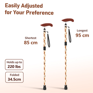 Bastón Ligero de Fibra de Carbono, Antideslizante, Diseño Plegable, Longitud Ajustable, Ayuda de Movilidad <span class=keywords><strong>para</strong></span> Personas Mayores, Capacidad de 100 kg - Product Image 6