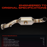 Convertisseur catalytique avant gauche à montage direct pour Ford Expedition 18-21 Lincoln Navigator 3.5L V6 Tuyau d'échappement JL1Z-5E212-B