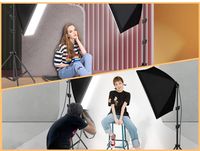 Kits d'éclairage Softbox 50x70CM pour la photographie, système d'éclairage professionnel avec ampoules photographiques E27, équipement de studio photo