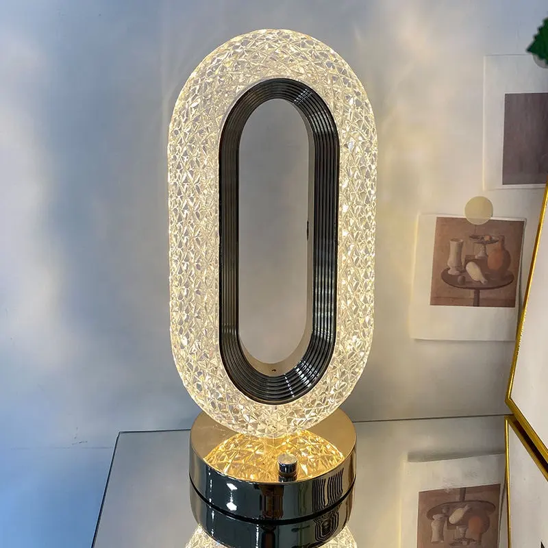 Lampe en cristal moderne de Tableau de contact de LED de luxe de style moderne pour la barre de restaurant de chambre à coucher