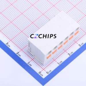 KF239-5.08-6P Spring Terminal Block Through hole Component (THT),P=5.08mm Connector 1x6P 5.08mm White 6P - Product Image 1