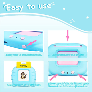 Máquina de terapia del habla para aprendizaje de inglés preescolar para niños, juguetes 224, <span class=keywords><strong>palabras</strong></span> a la vista, cognición educativa, tarjeta Flash parlante Montessori - Product Image 5