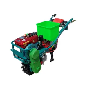 Sembradora de maíz de empuje manual de soja de trigo de frijol ancho diésel de gasolina con fertilizante