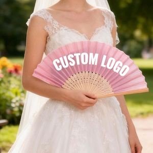 Personalized Printed Foldable Hand Fan Portable Lightweight for Party Favor Wedding Ceremony Festival and Corporate <b>Gifts</b> - Product Image 1
