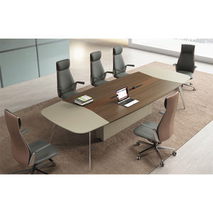 Table de conférence de bureau contemporaine sur mesure en MFC pour usage domestique et commercial - Product Image 1