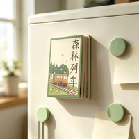 Aimant de réfrigérateur personnalisé en relief, impression offset 4 couleurs, pelliculage mat, écologique, recyclable, support magnétique puissant, cadeau souvenir