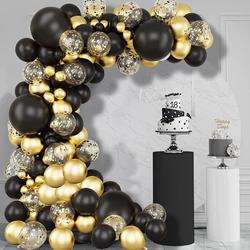 105 piezas nuevo producto globo de arco de Oro Negro Diy decoración boda cumpleaños fiesta suministros globo conjunto para la venta - Product Image 3